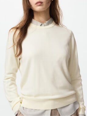 Uniqlo Cream Crew Neck Sweater